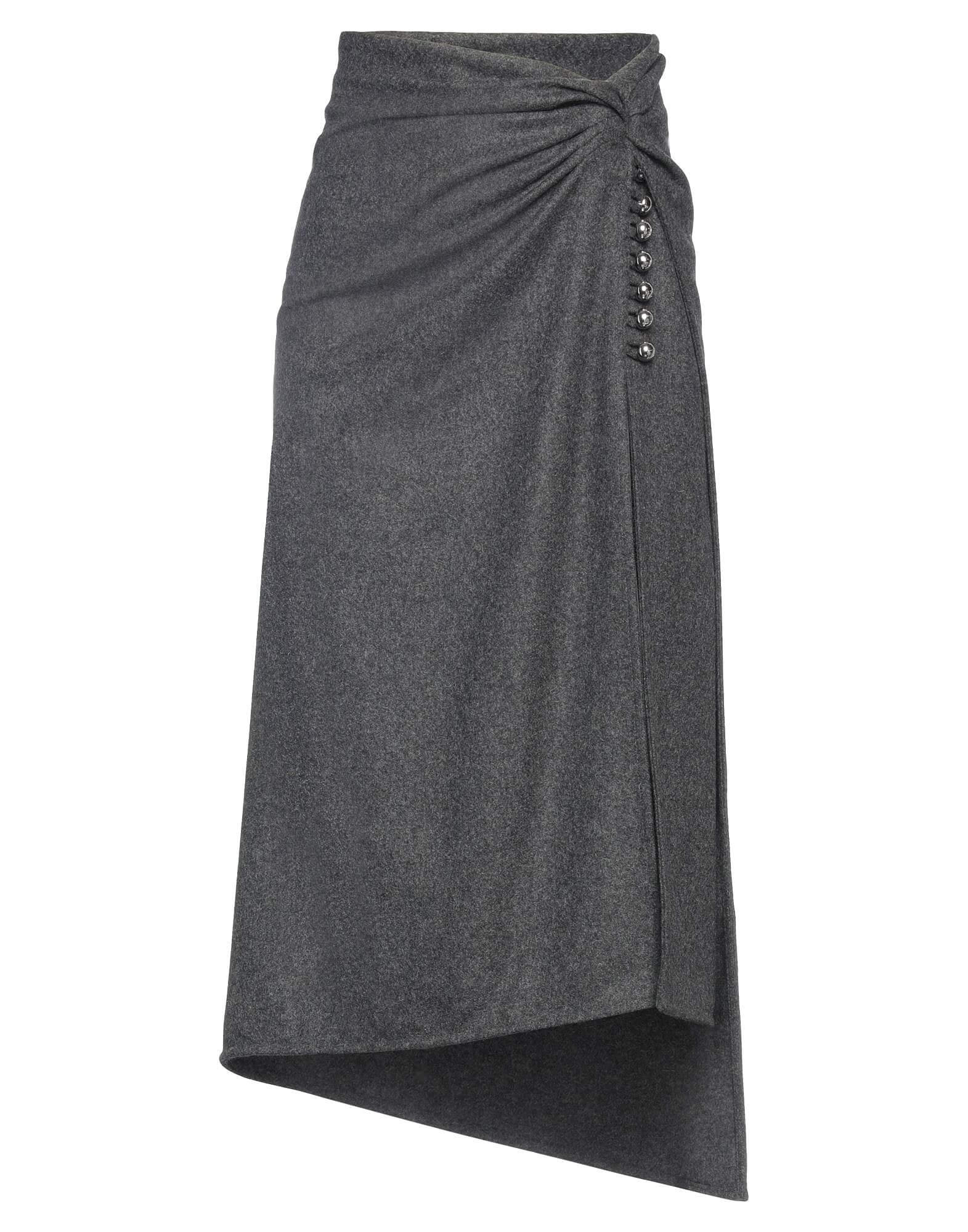 Юбка Paco Rabanne Midi, серый юбка плисированная миди