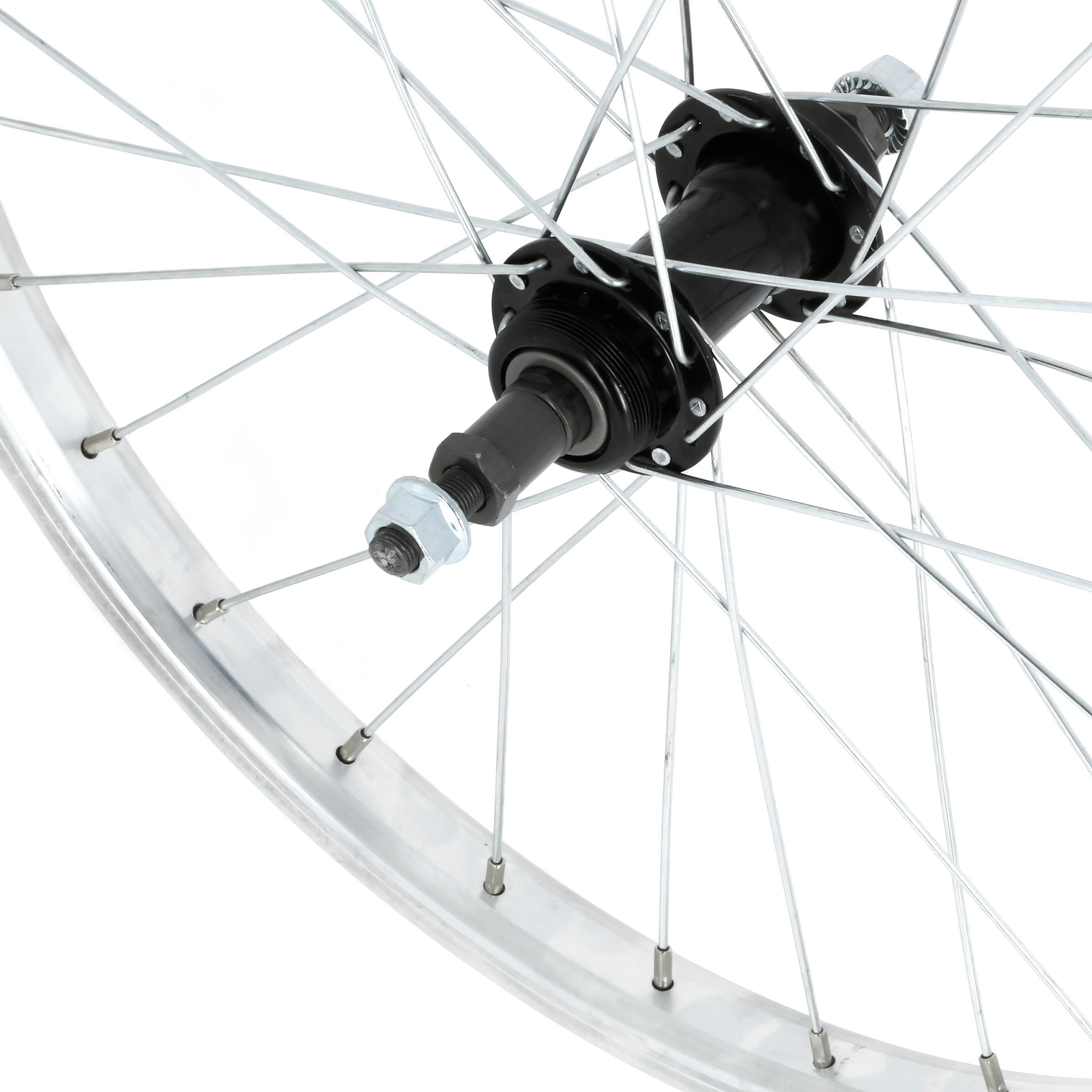 Колесо для детского велосипеда заднее 20 дюймов серебристое Btwin заднее колесо для велосипеда stern 20 черный