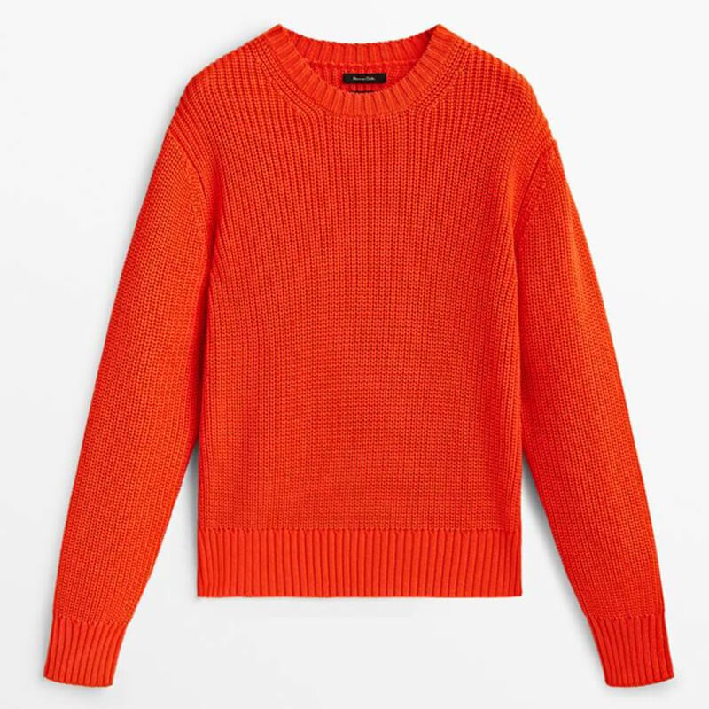 

Джемпер Massimo Dutti Purlknit Crew Neck, красный