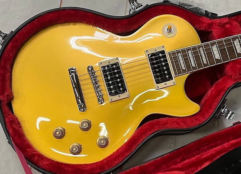 

Epiphone Slash Les Paul Standard "Victoria" 2022 Gold Top New Unplayed Auth Dealer 8lb 14oz #618 Slash Les Paul Victoria Standard Gold Top