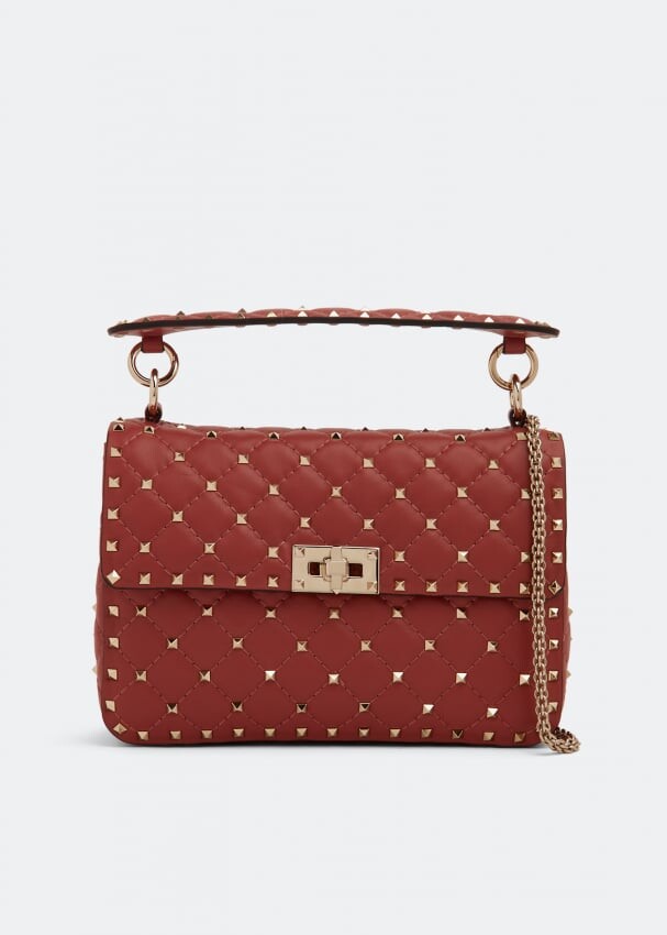 

Сумка VALENTINO GARAVANI Rockstud Spike medium shoulder bag, красный