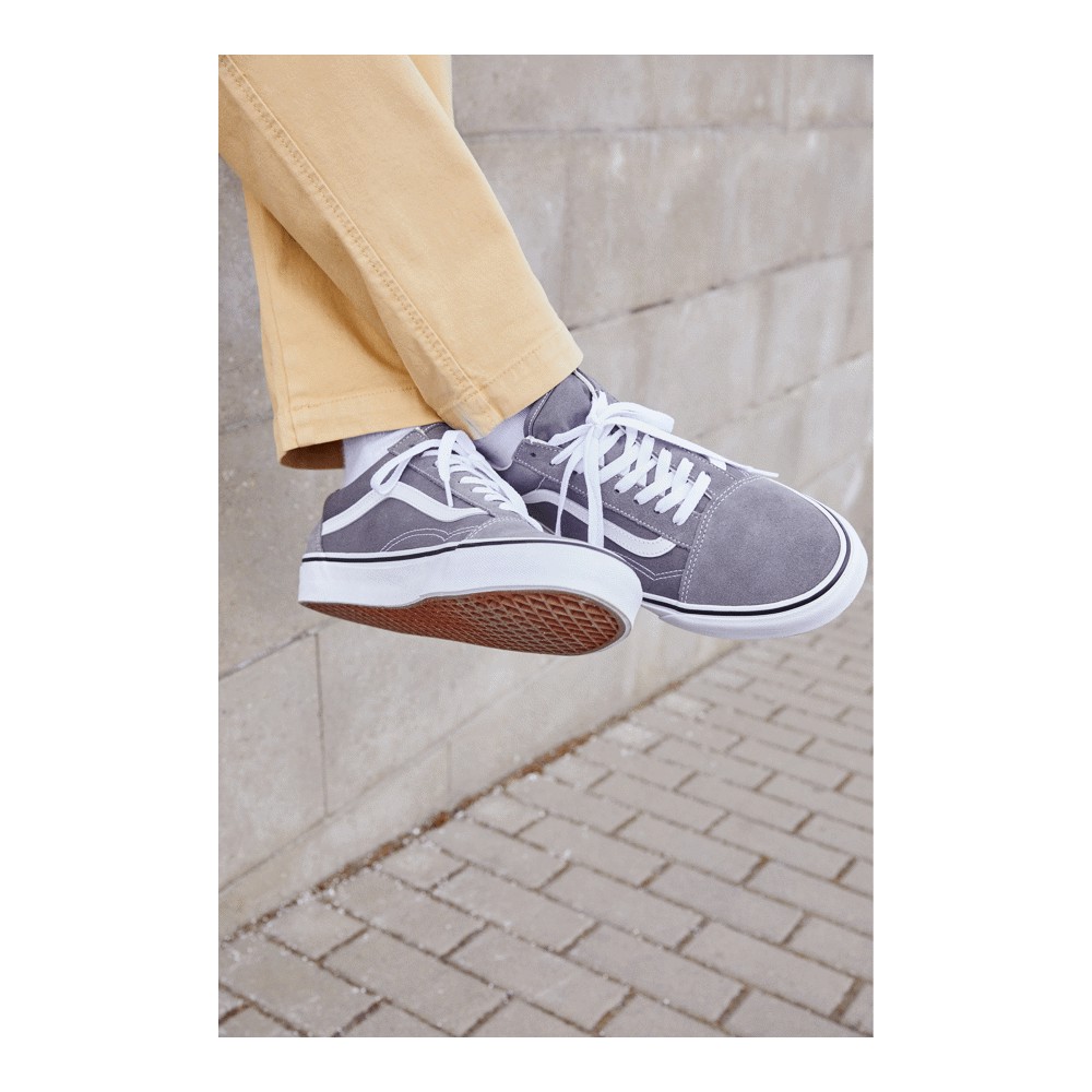 Кроссовки Vans Ua Old Skool, pewter/true white - фото