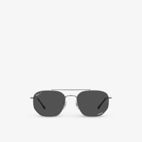 

RB3707 солнцезащитные очки неправильной формы из бронзы Ray-Ban, серый