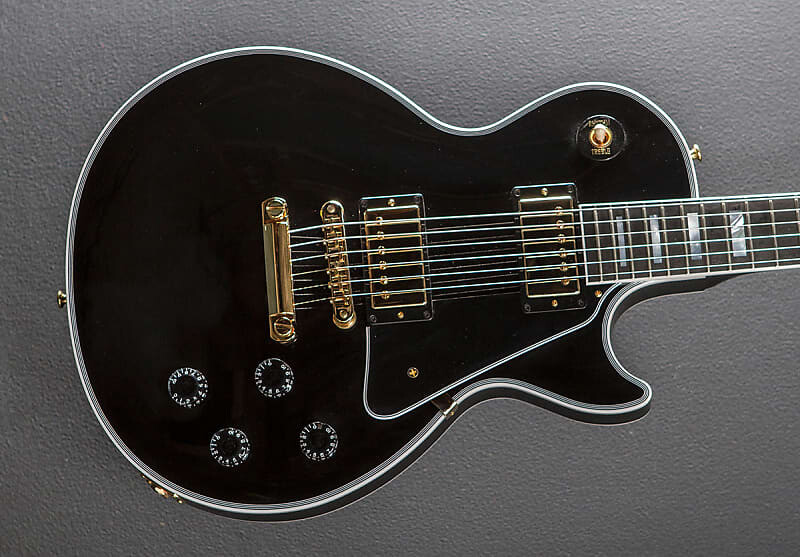 

Les Paul Custom с глянцевой накладкой на гриф Ebony - Ebony Gibson Les Paul w/Ebony Fingerboard Gloss - Ebony