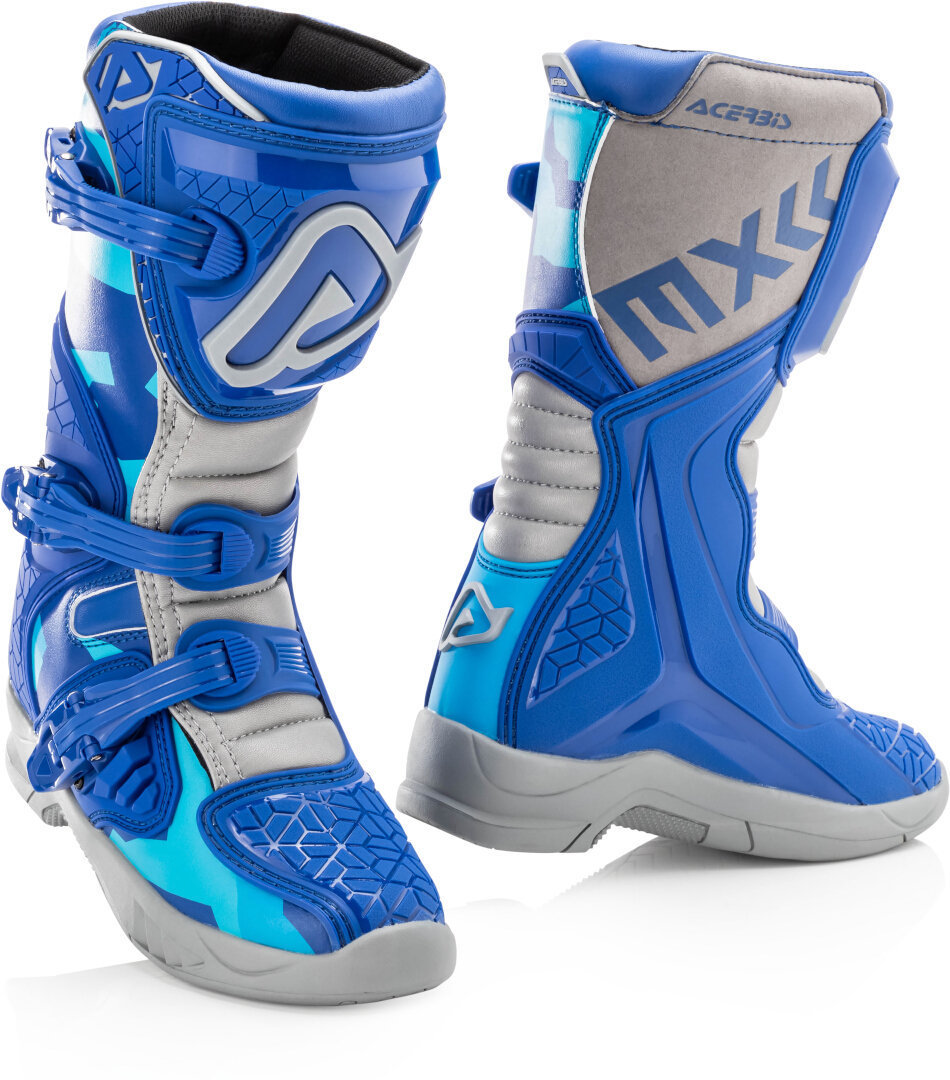 цена Ботинки детские Acerbis X-Team для мотокросса, синий/серый