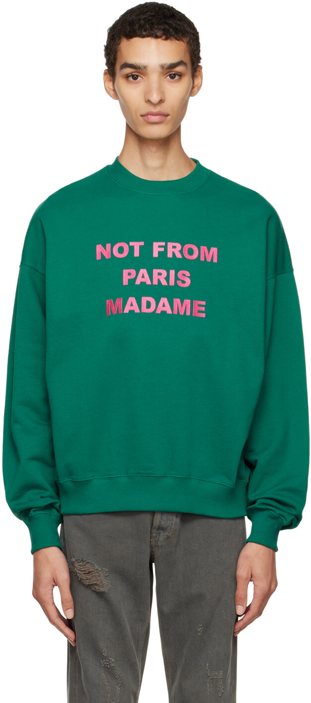 

Зеленый свитшот \Le Sweat Slogan\"" Drôle De Monsieur