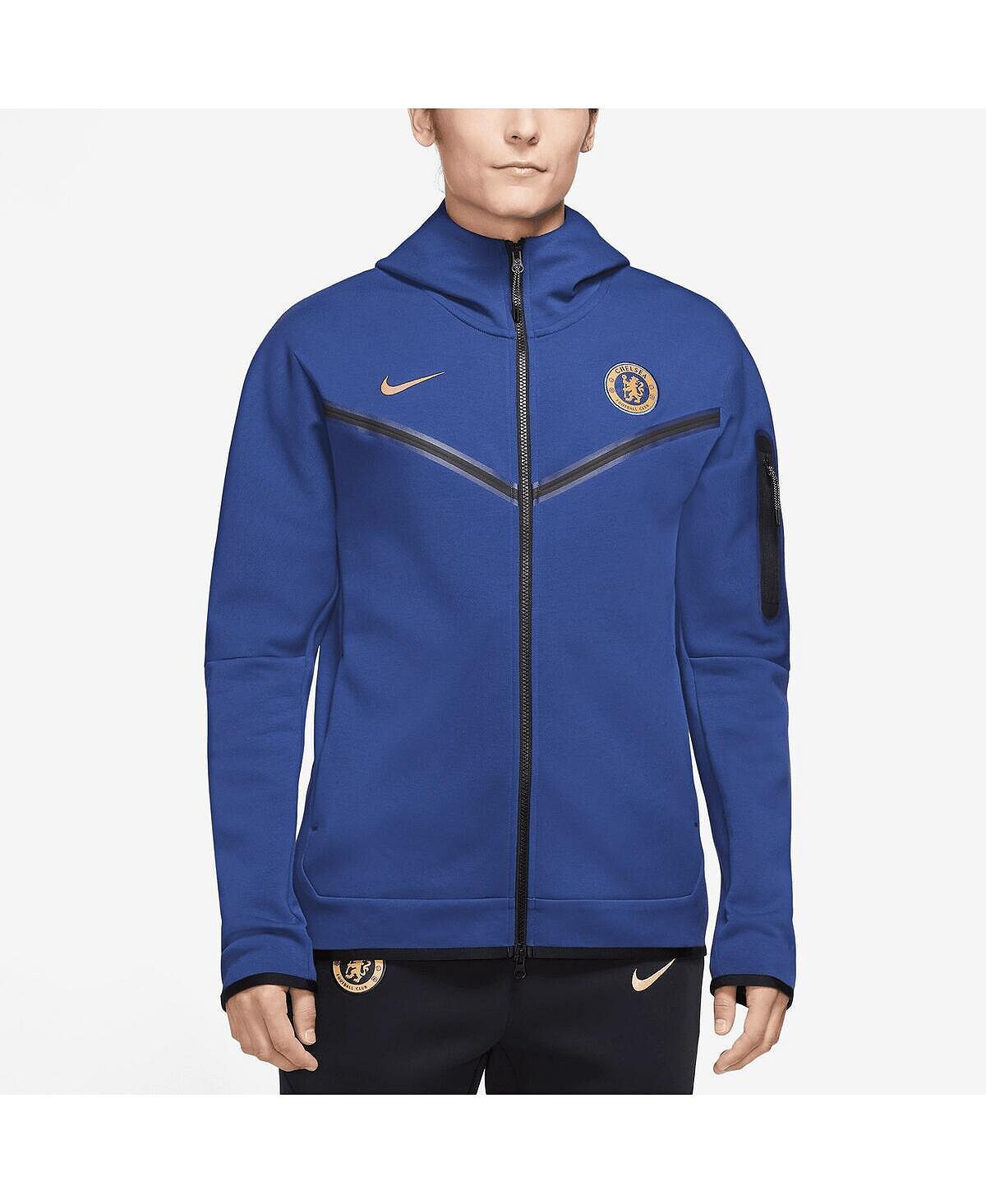 

Мужская синяя толстовка с молнией во всю длину Chelsea Tech Fleece Windrunner Nike, Синий