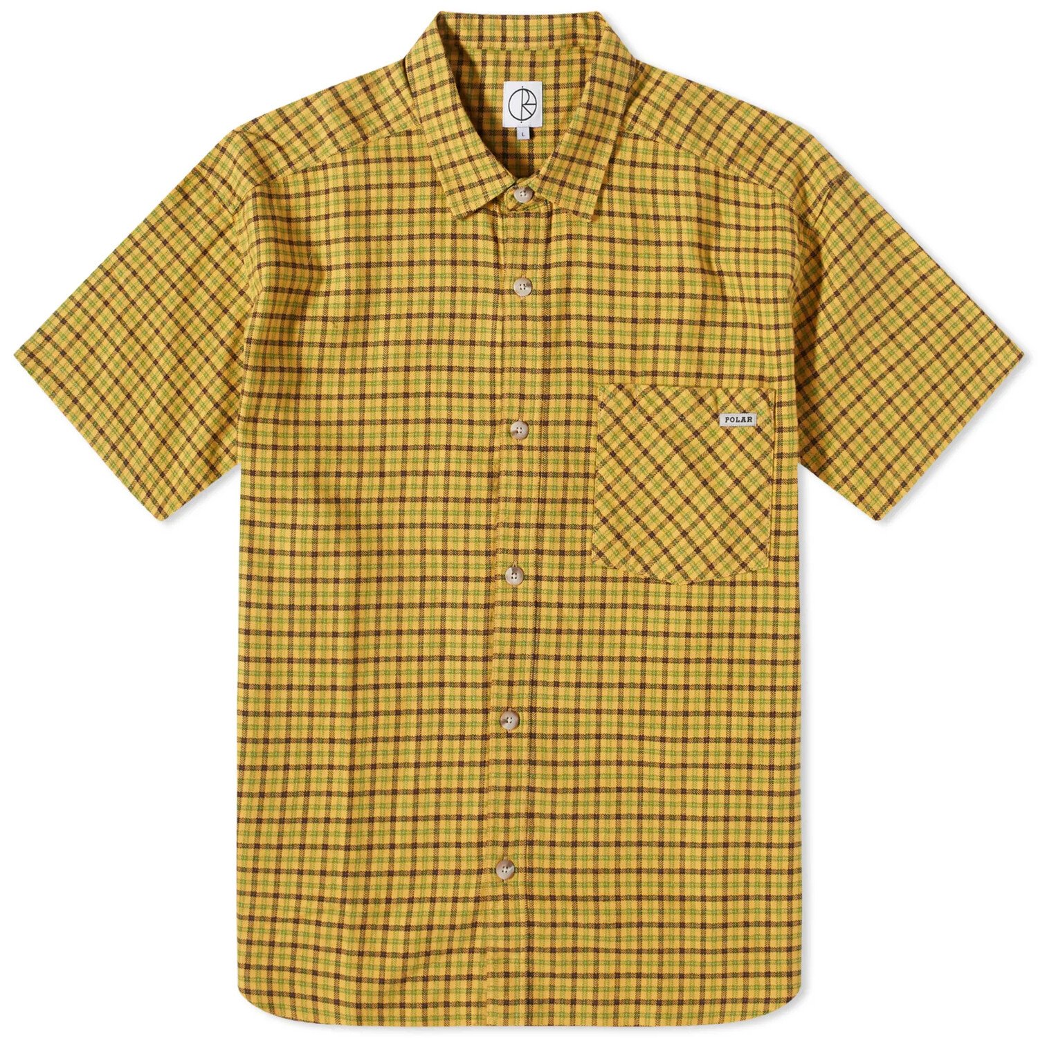 

Рубашка Polar Skate Co. Mitchell Short Sleeve Check, желтый