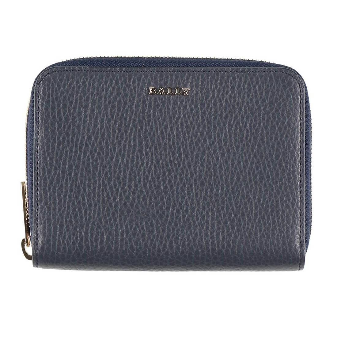 

Кошелек на молнии из текстурированной кожи Bally, темно-синий/светло-розовый