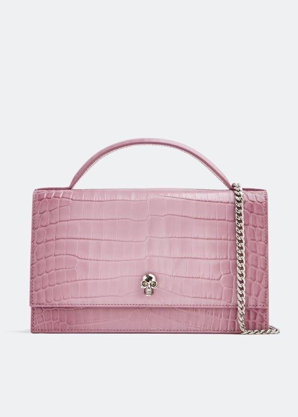 

Сумка ALEXANDER MCQUEEN Medium Skull top handle bag, розовый