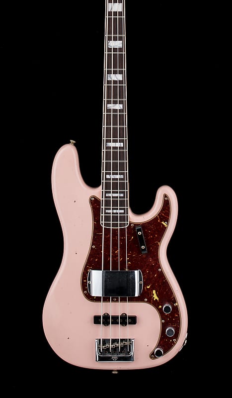 Fender Custom Shop Limited Edition P Bass Special Journeyman Relic - Shell Pink #65883