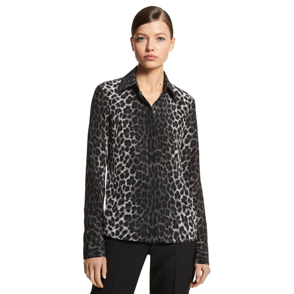 

Рубашка Michael Kors Hansen Leopard, темно-серый