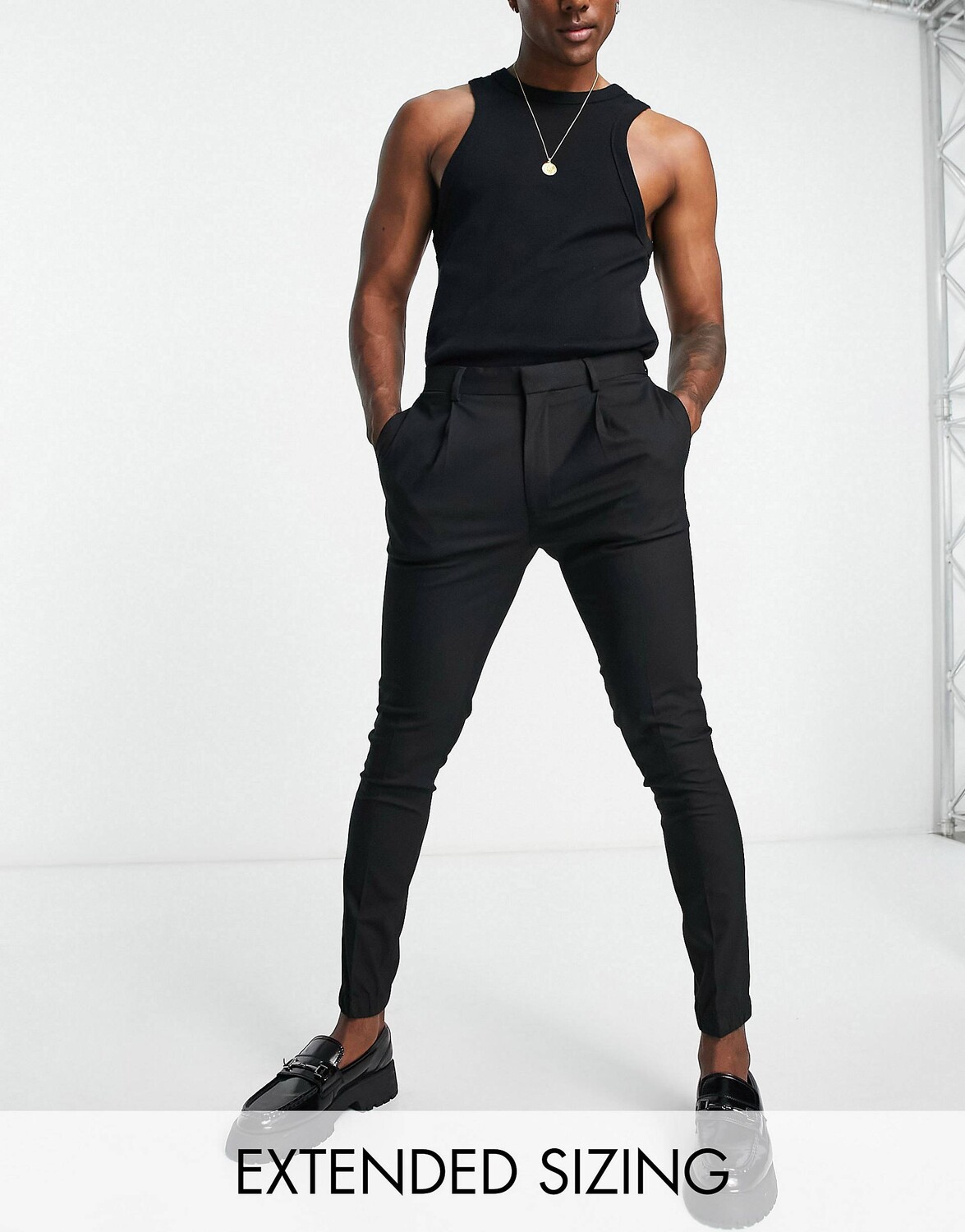 

Черные супероблегающие джоггеры ASOS DESIGN