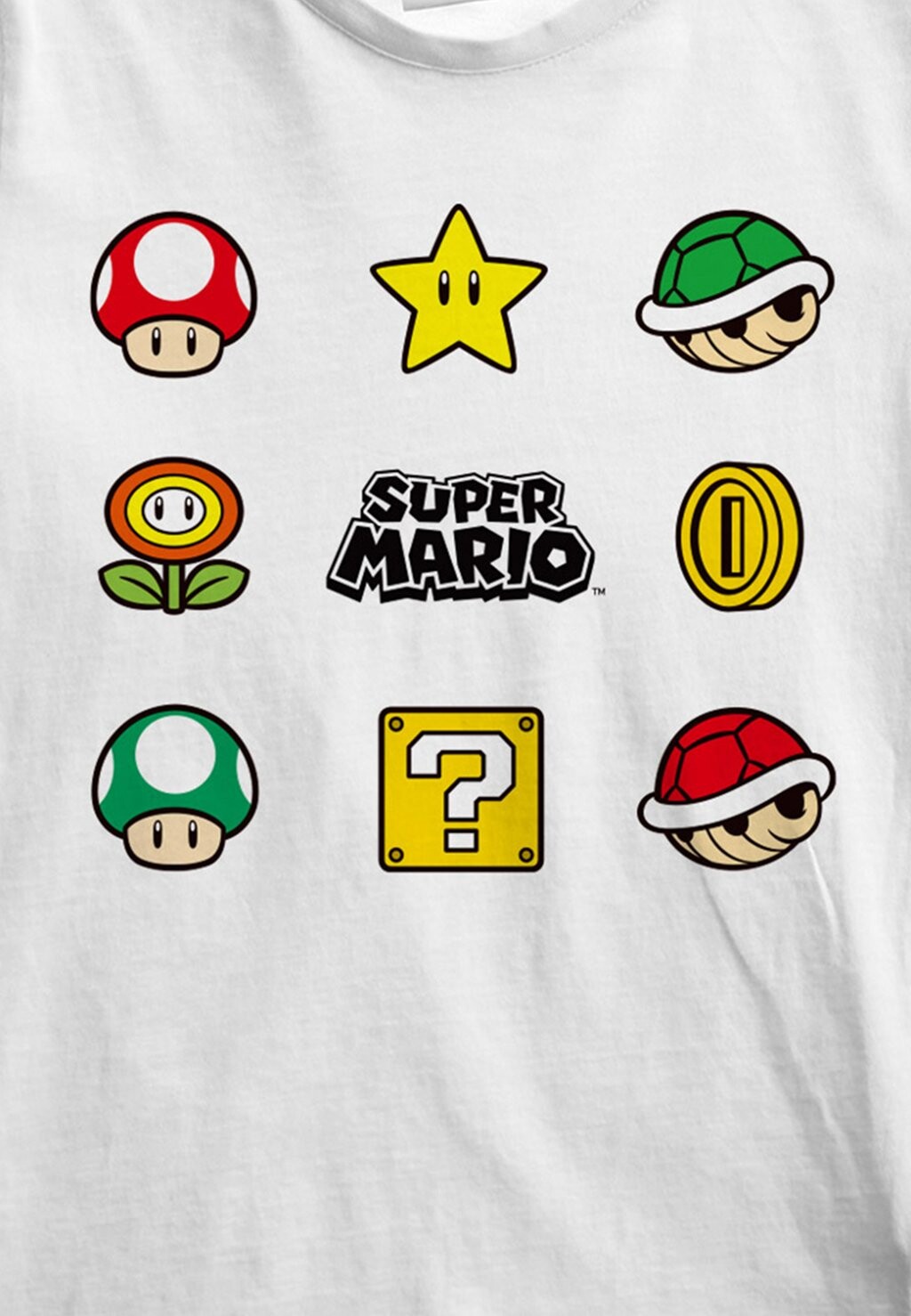 

Футболка с принтом NINTENDO SUPER MARIO ITEMS Henry Tiger, белый