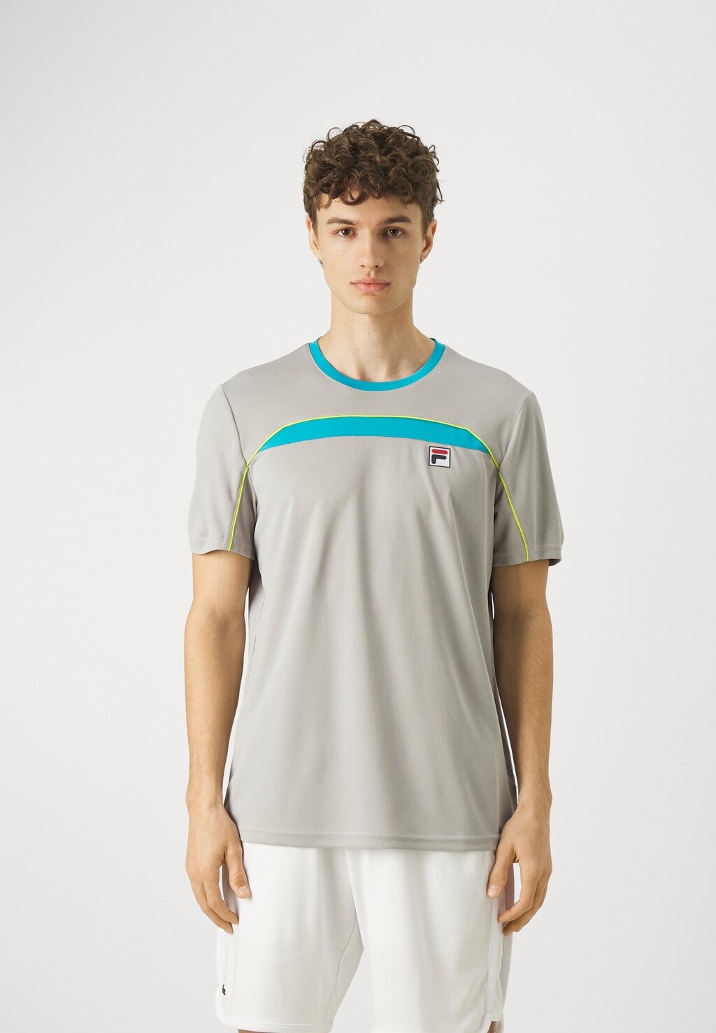 

Спортивная футболка Asher Fila, цвет silver scone/hawaiin ocean