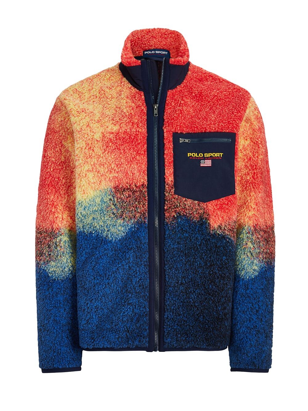 

Флисовая куртка с эффектом «омбре» Polo Ralph Lauren, красный
