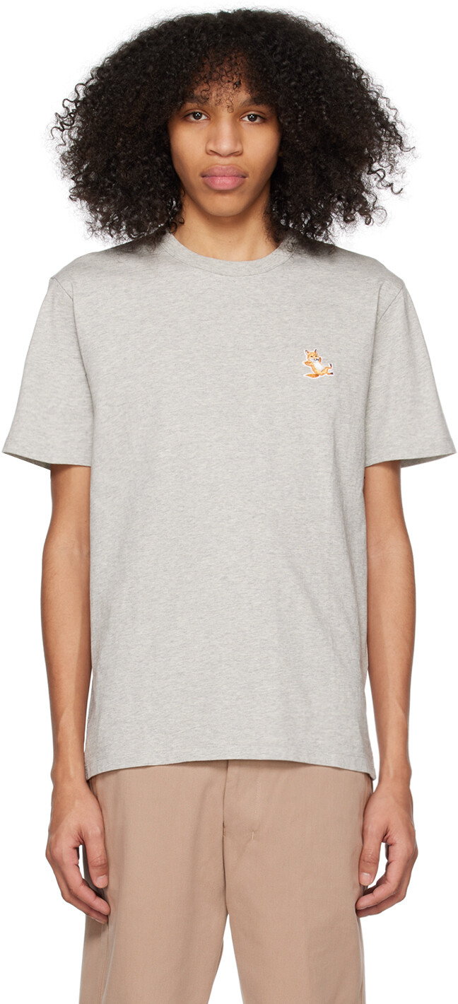 

Серая футболка Chillax Fox Maison Kitsuné, Серый