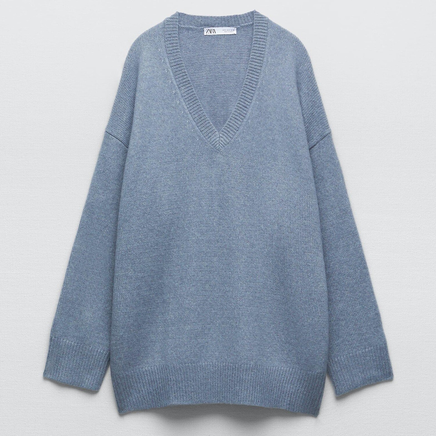

Свитер Zara V-neck Knit, синий