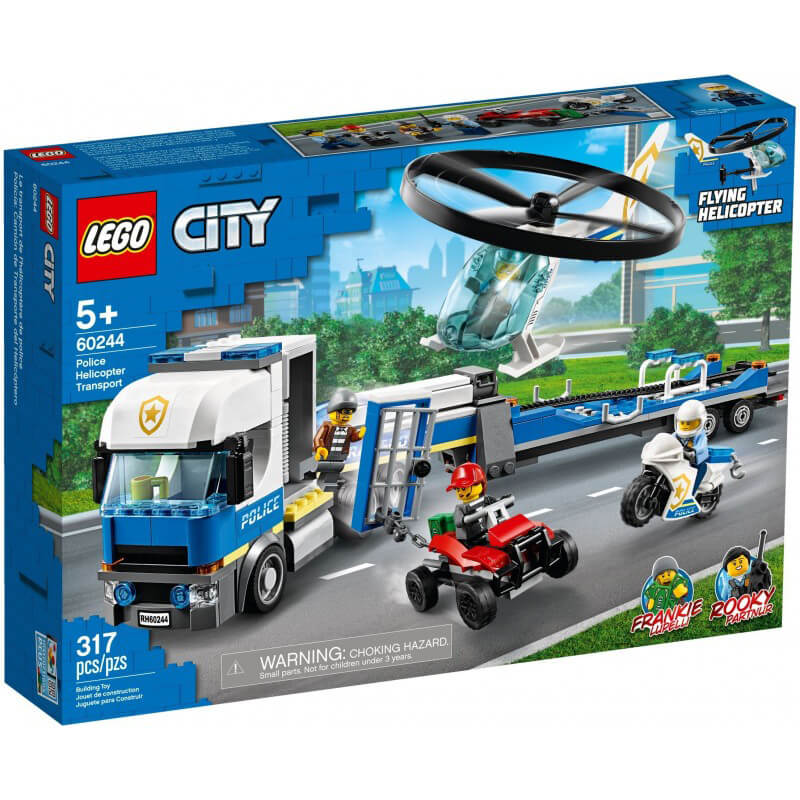 Конструктор LEGO City Police 60244 Полицейский вертолетный транспорт конструктор lego city 30359 полицейский гидроплан 48 дет