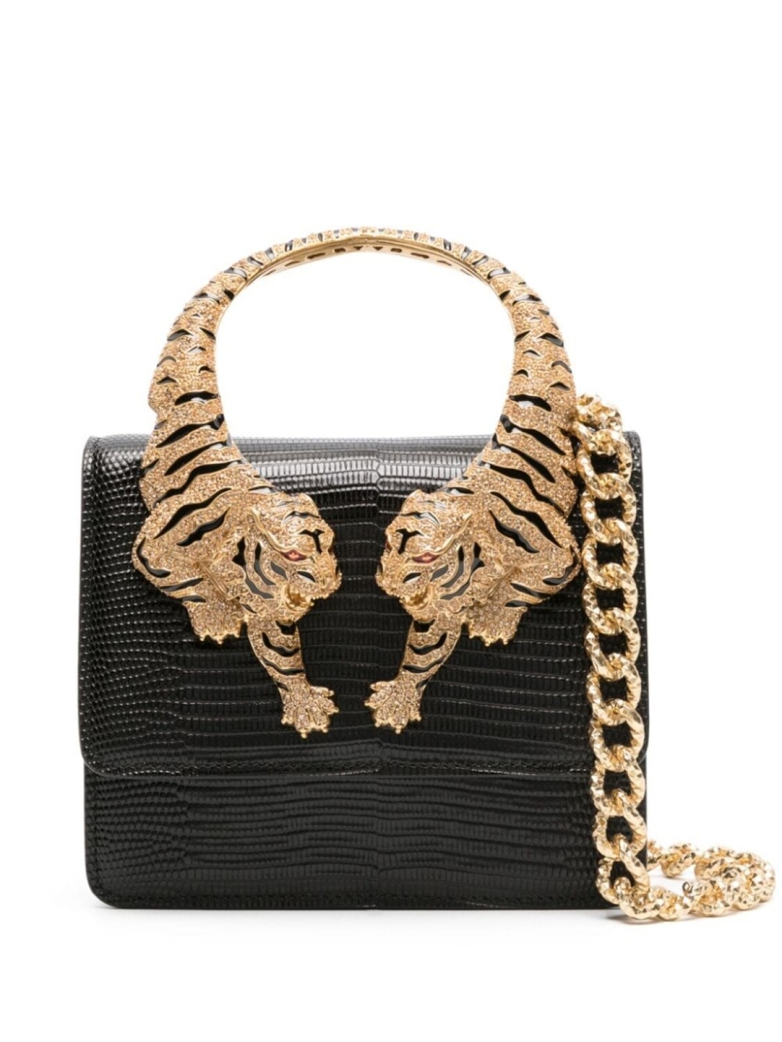 

Roberto Cavalli маленькая сумка-тоут Roar Tiger, черный
