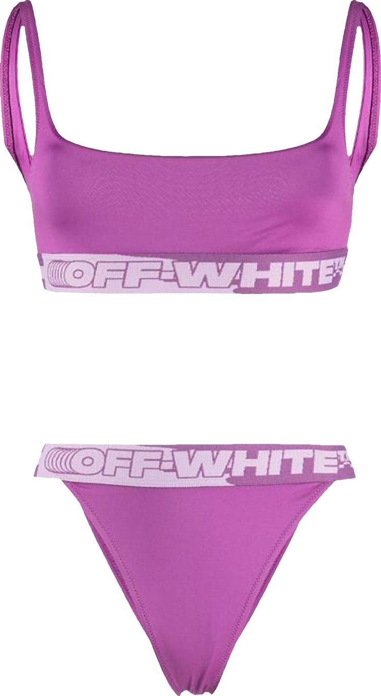 Бикини Off-White Logo Band Bikini 'Fuchsia', розовый - фото