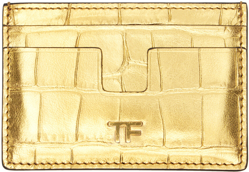 

Золотой визитница с тиснением TOM FORD
