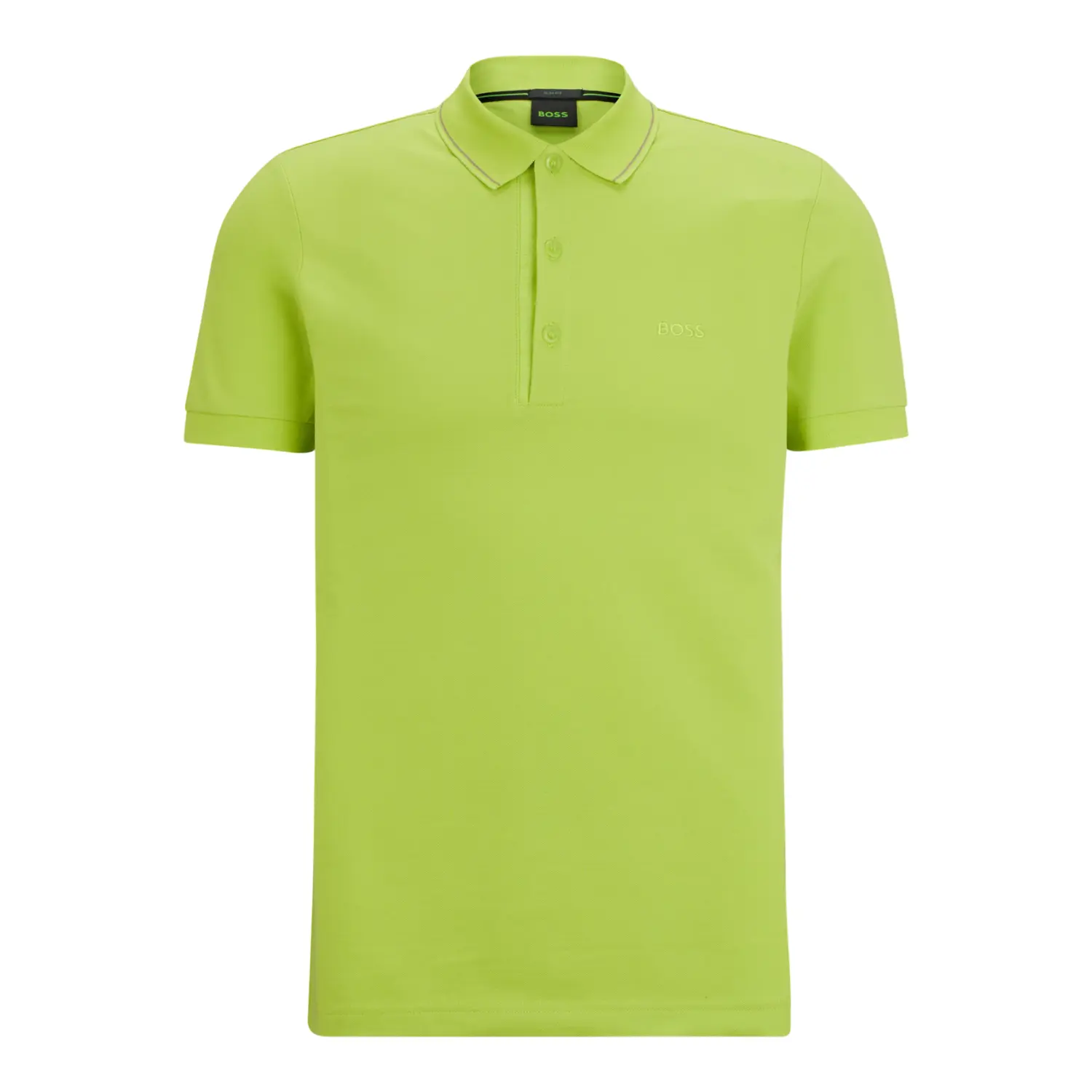 

Рубашка-поло Hugo Boss Cotton-pique Slim-fit With Logo Details, зеленый