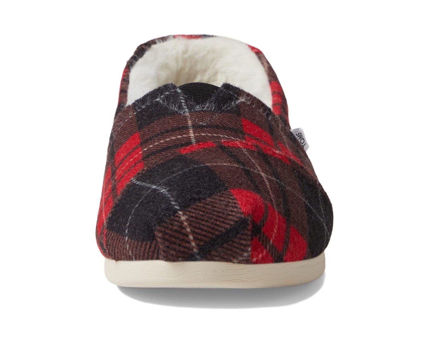 

Лоферы Alpargata CloudBound TOMS, войлок с красным тартановым принтом