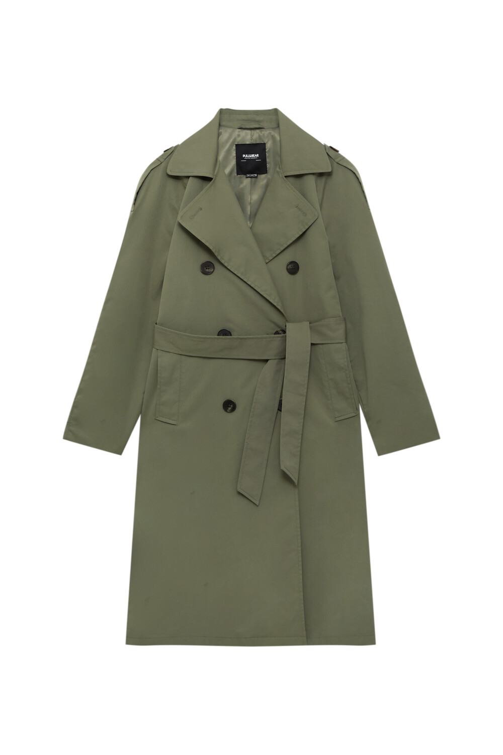 

Тренч Pull&Bear Belted, хаки