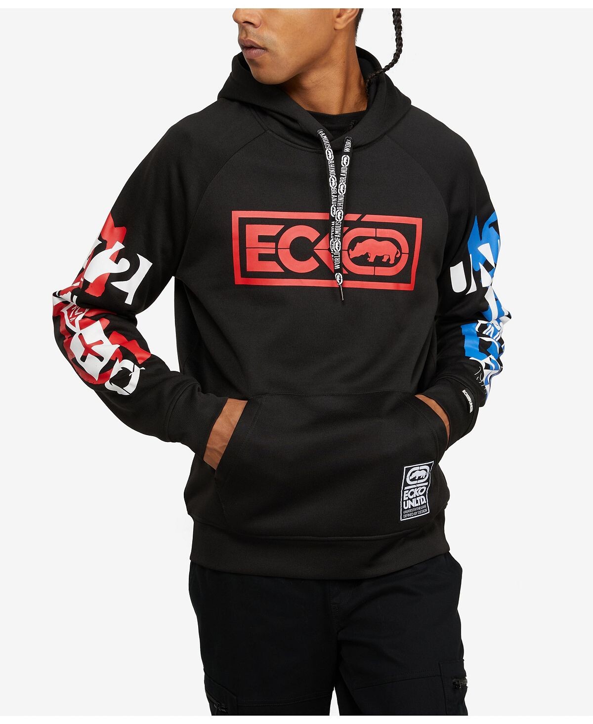 

Мужская толстовка с капюшоном frontlines Ecko Unltd, черный