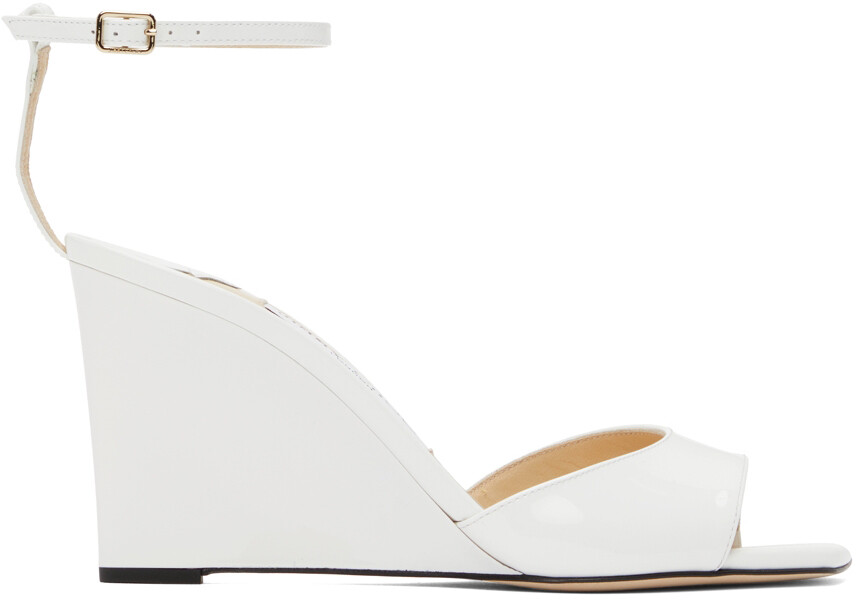 

Белые босоножки на каблуке Brien 85 Jimmy Choo
