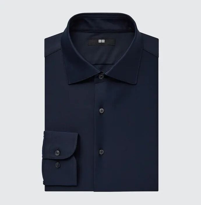 

Рубашка из джерси с длинным рукавом Uniqlo Jersey Long Sleeve, темно-синий