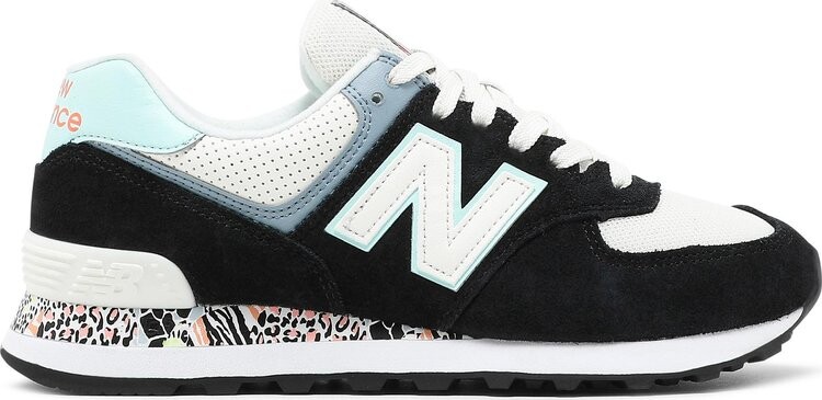 

Кроссовки New Balance Wmns 574 'Black White Mint', черный