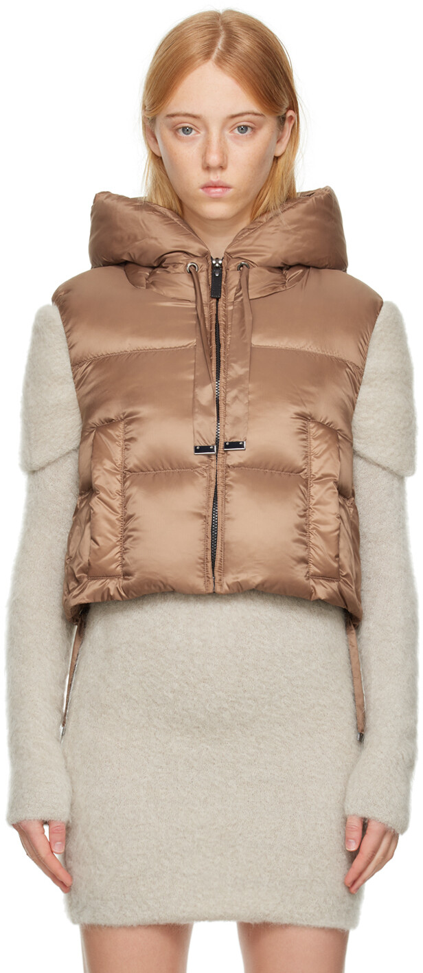 

Tan Seigo Down Vest Max Mara, Коричневый