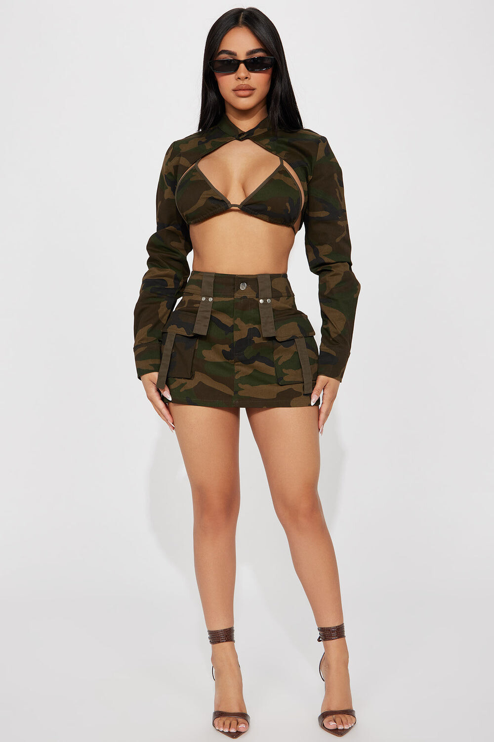 

Юбка Fashion Nova SK1089FN, оливковый
