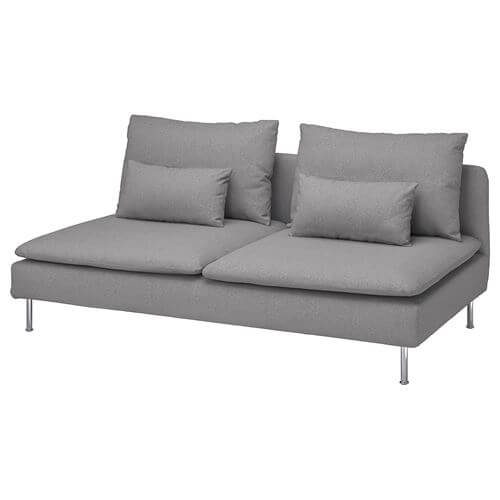 Чехол на 3-местный диван Ikea Soderhamn, серый