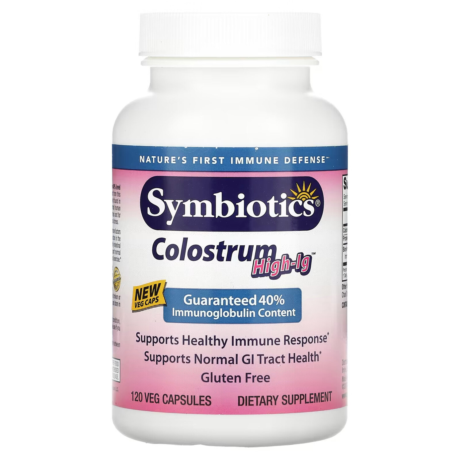 

Symbiotics, High-IG, молозиво, 120 вегетарианских капсул
