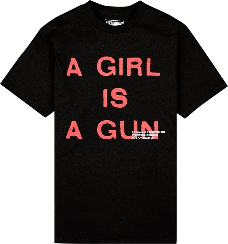 

Футболка Pleasures Girl Is A Gun T-Shirt 'Black', черный