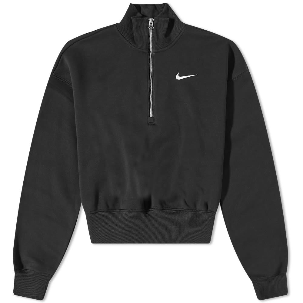 Футболка Nike Phoenix Fleece Quarter Zip, черный