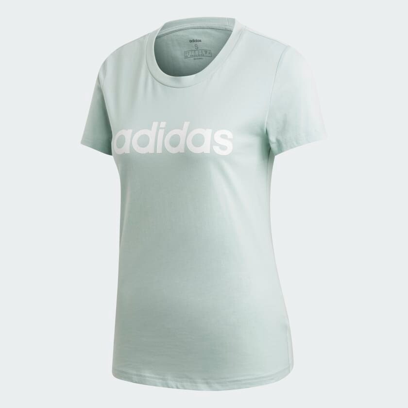 

Футболка Adidas Sportswear Essentials Linear, бледно-зеленый/белый