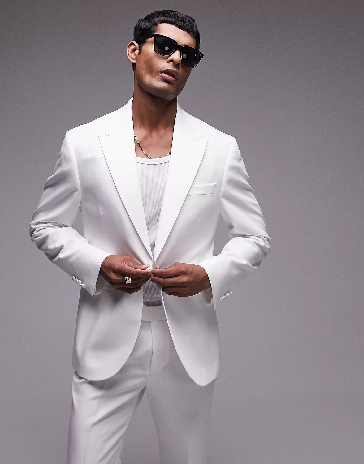 

Пиджак Topman Tuxedo With A Tight Cut, белый