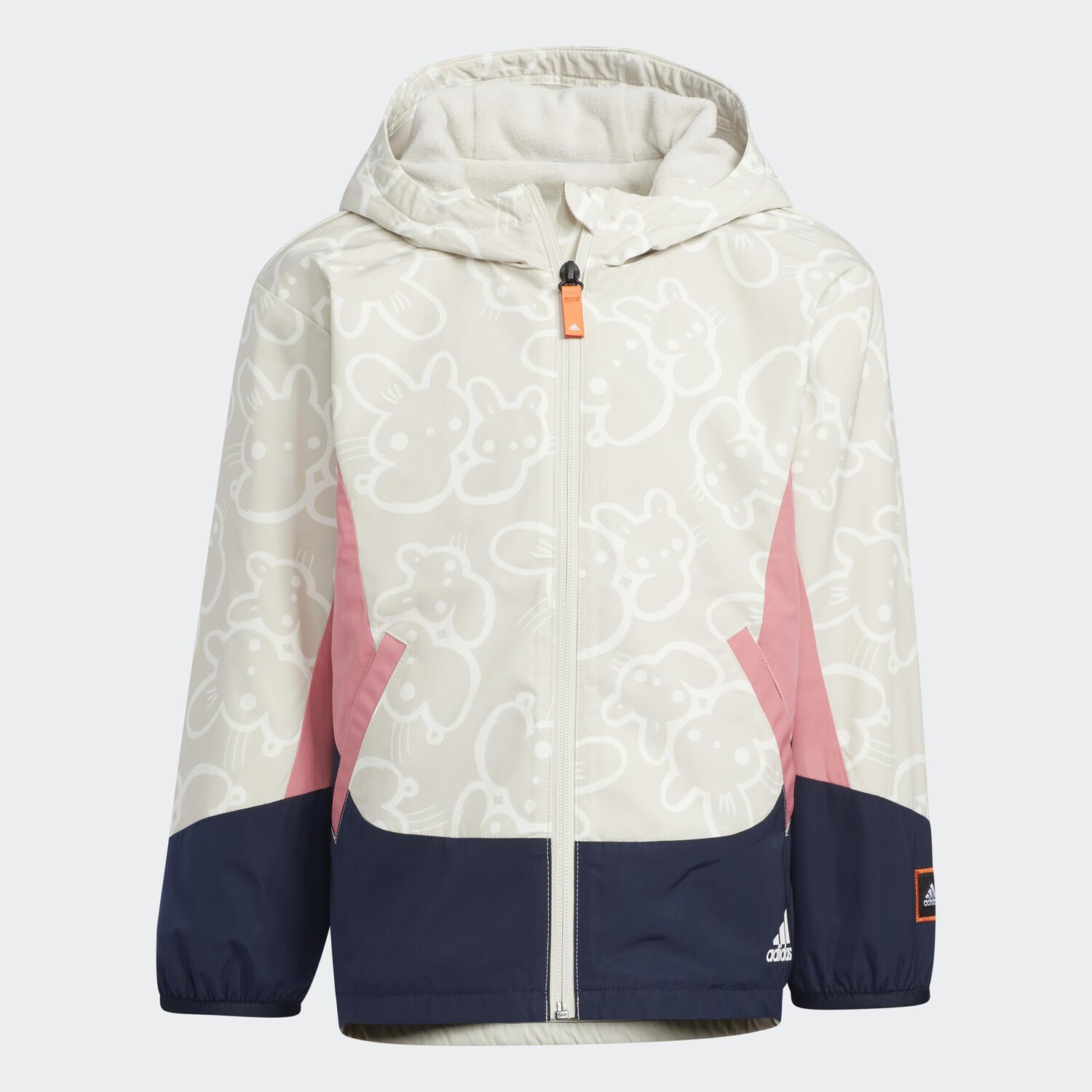 

Куртка adidas Children's with Hood, бежевый/розовый/темно-синий