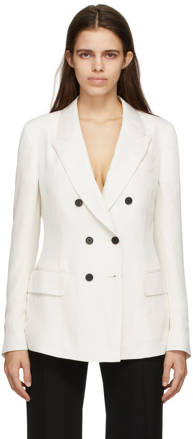 

Двубортный блейзер из твила Off-White TOM FORD