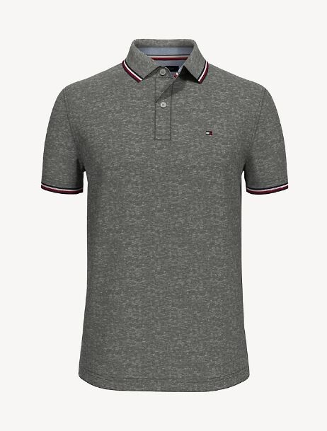

Футболка-поло Tommy Hilfiger Regular Fit Tipped, серый