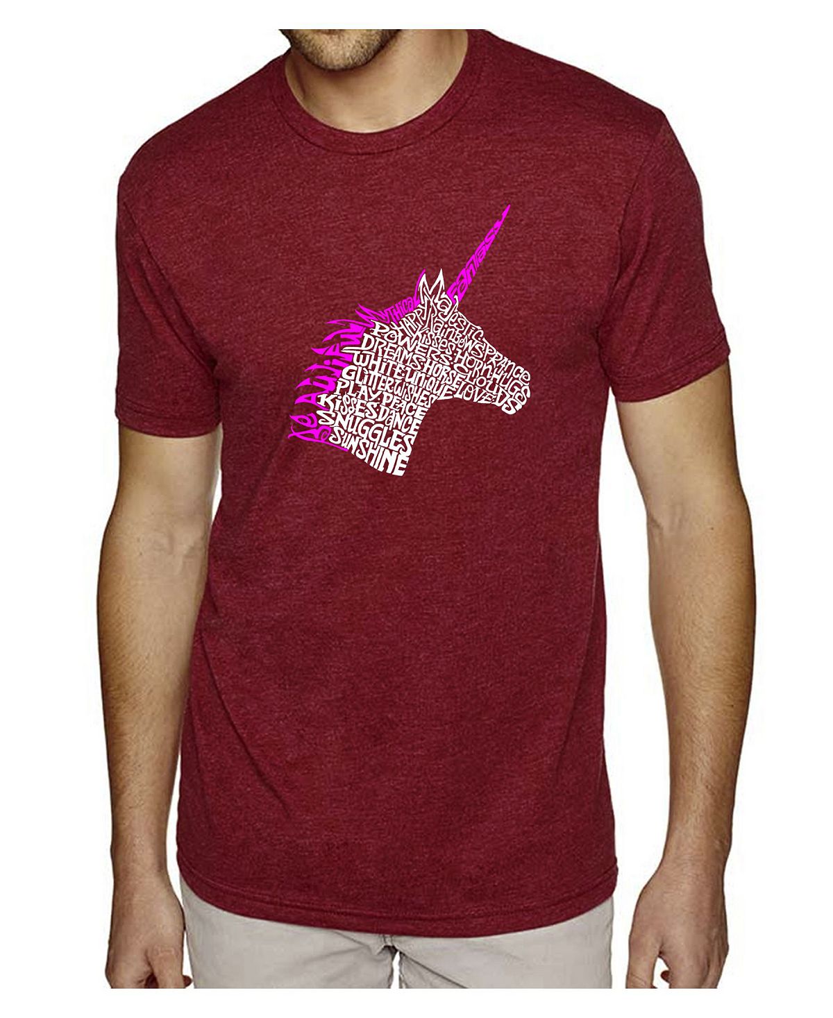цена Мужская футболка premium word art - unicorn LA Pop Art