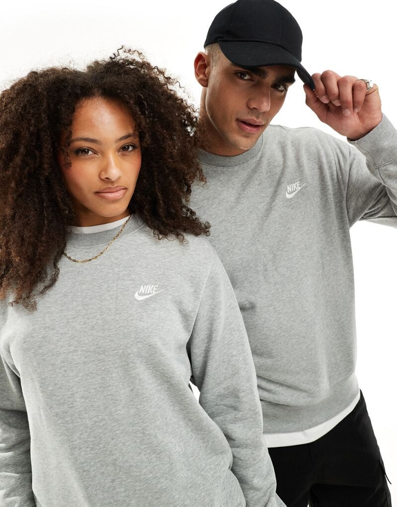 

Nike Unisex – Trend – Серая толстовка оверсайз с флисовой отделкой