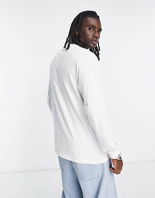 

Белая футболка с длинными рукавами и небольшим логотипом Dickies Mapleton