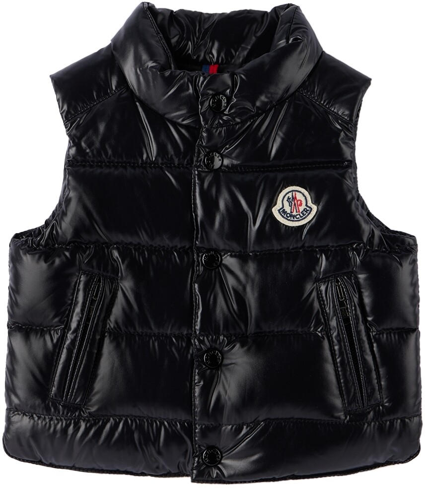 

Черный пуховый жилет Baby Bernard Moncler Enfant
