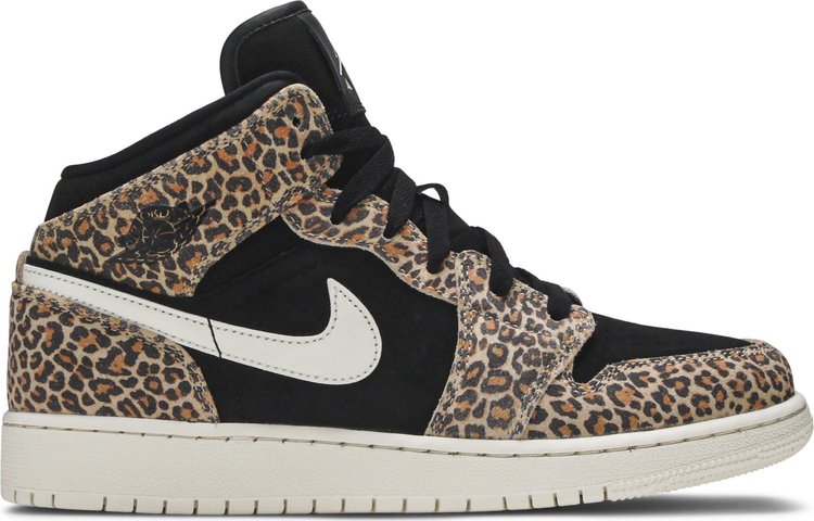 Air Jordan 1 Mid SE GS Leopard