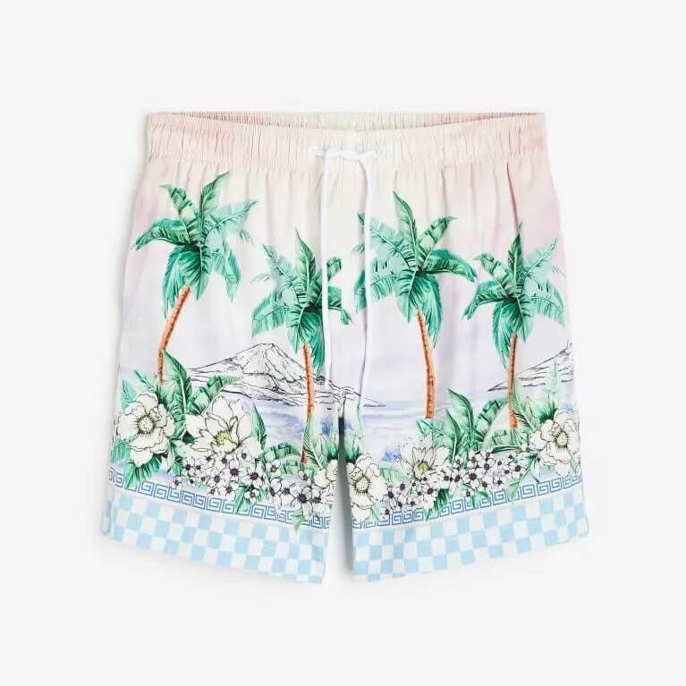 

Узорчатые плавательные шорты H&M, белый